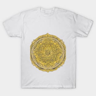 Golden Mandala Intricate Design No. 767 T-Shirt
